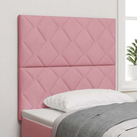 vidaXL Tête de lit Rose 90 cm Velours