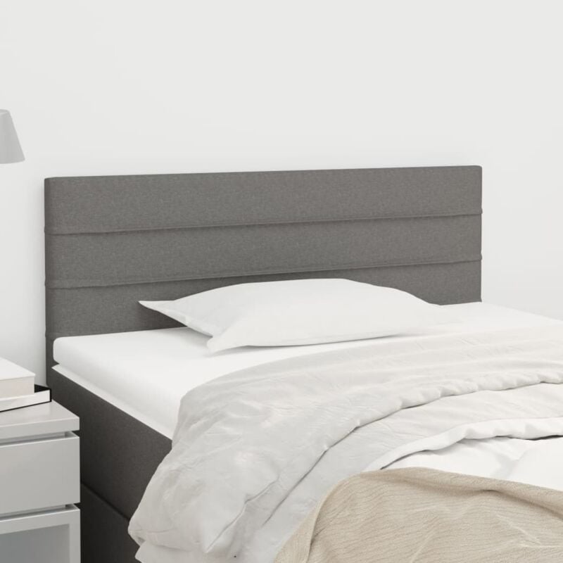 Tête de lit Gris foncé 100x5x78/88 cm Tissu Vidaxl