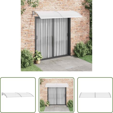 vidaXL Tettoia per porte -  Pensilina per Porta Grigia 240x100 cm in PC
