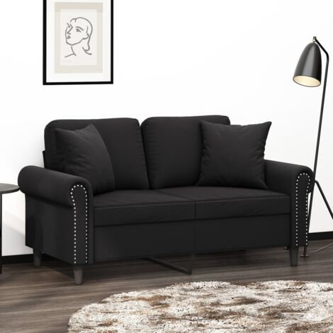 vidaXL Throw Pillows 2 pcs Black 40x40 cm Velvet