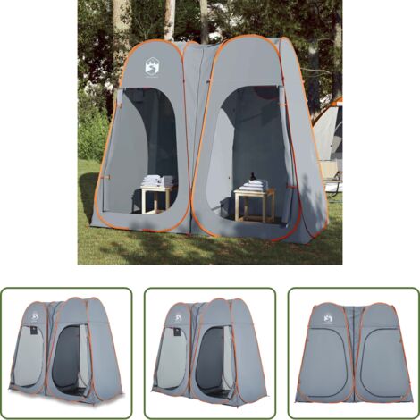 vidaXL Tienda impermeable -  Tienda de privacidad pop-up impermeable gris y naranja