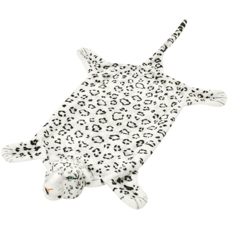 Leopard Carpet Plush 139 Cm White Vidaxl