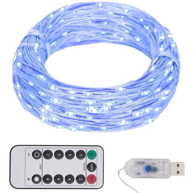 

Tira de luces con 150 LEDs azul 15 m - Azul - Vidaxl