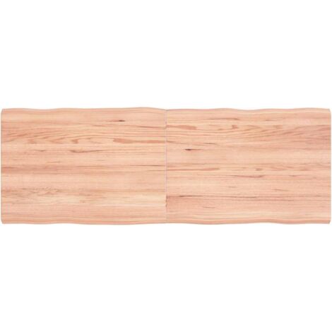 vidaXL Tischplatte 140x50x(2-4) cm Massivholz Behandelt Baumkante