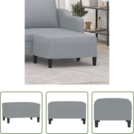 vidaXL Tissu -  Repose-pied Gris clair 70x55x41 cm Tissu