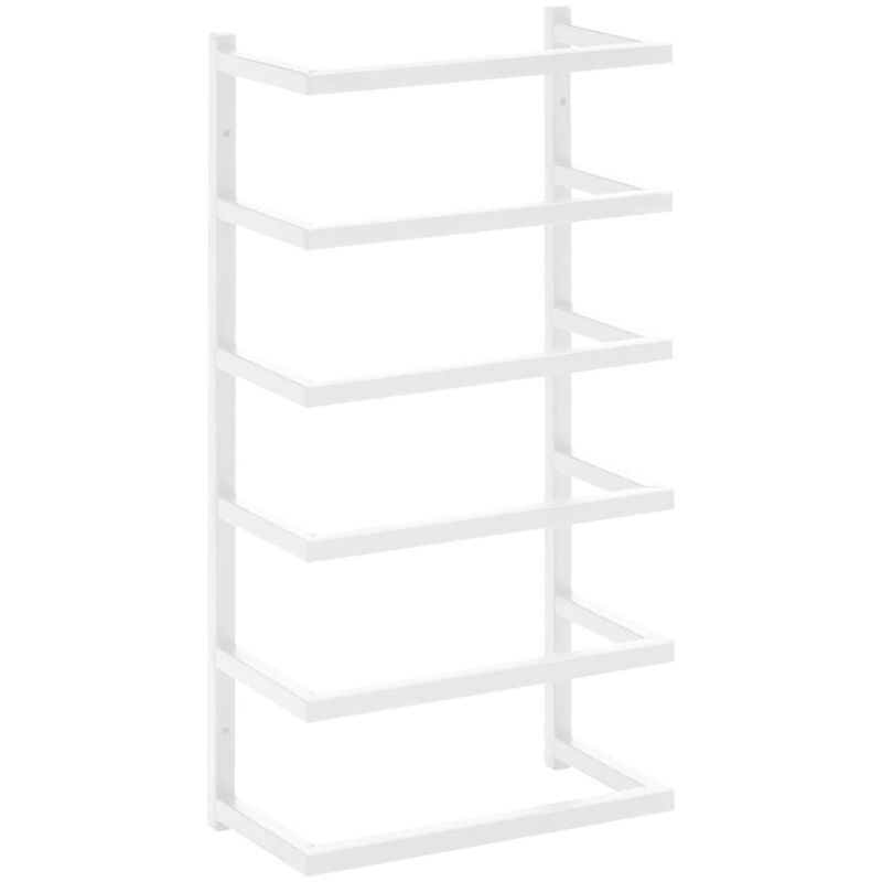 

vidaXL Toallero de acero blanco 24x12x48 cm - Blanco