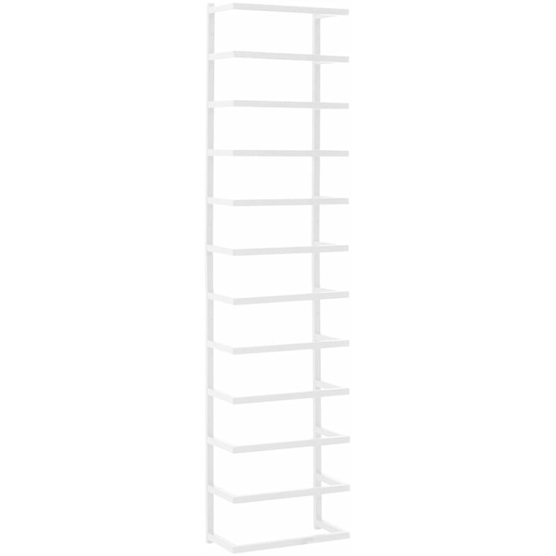 

vidaXL Toallero de acero blanco 24x12x96 cm - Blanco