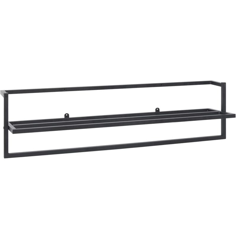 

vidaXL Toallero de acero negro 95x25x22 cm - Negro