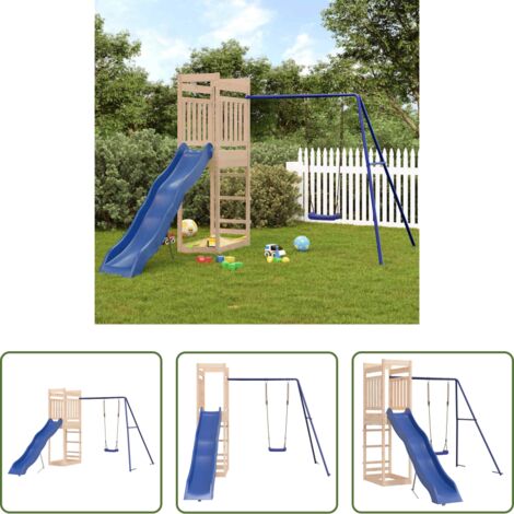 vidaXL Tobogán ondulado -  Parque infantil de exterior madera maciza de pino