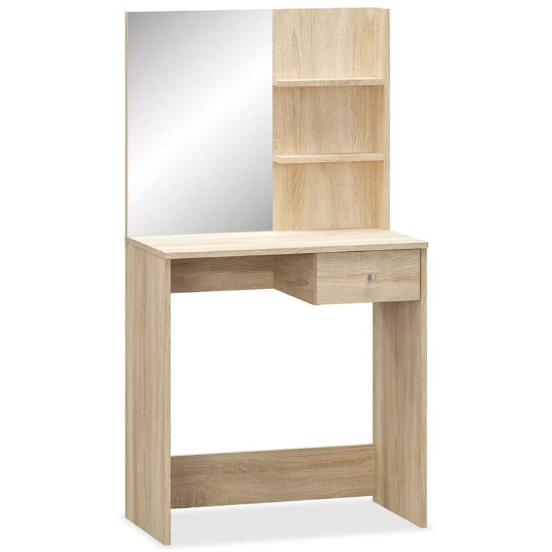 

vidaXL Tocador de madera aglomerada 75x40x141 cm color roble - Marrón