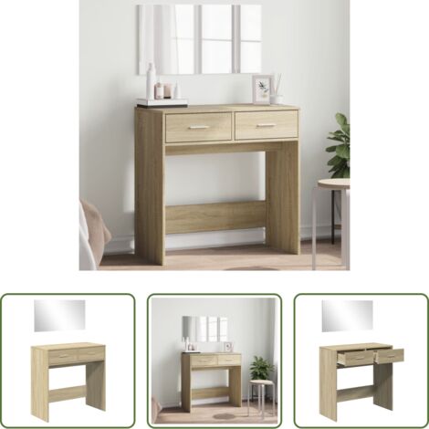 vidaXL Toeletta con specchio -  Toeletta con Specchio Rovere Sonoma 80x39x80 cm