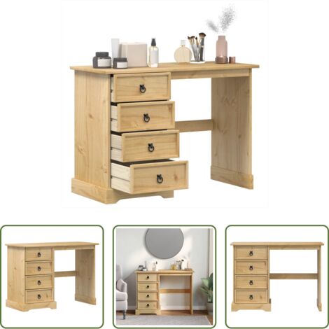 vidaXL Toeletta in pino -  Toeletta Corona 104x47x75 cm in Legno Massello di Pino