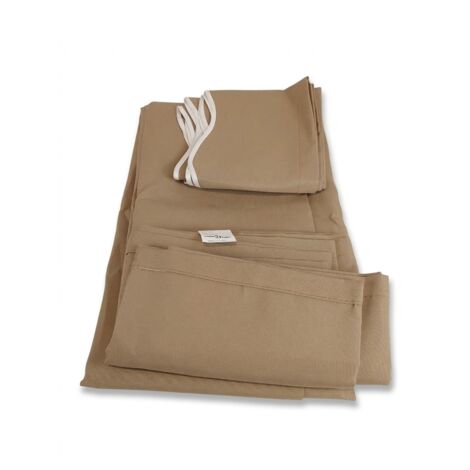 Vidaxl – Toile de rechange pour tonnelle – Beige taupe – Textile épais type canevas – Système de fixation avec sangles intégrées