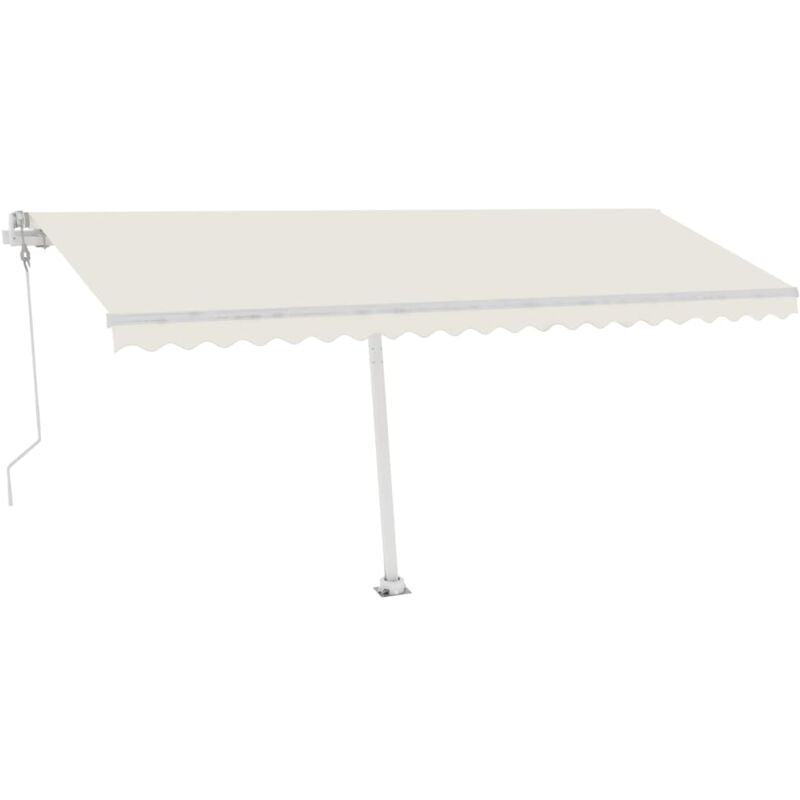 

Toldo automático con LED y sensor de viento crema 500x350 cm - Crema - Vidaxl