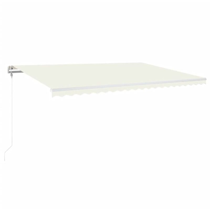 

Toldo automático con LED y sensor de viento crema 500x350 cm - Crema - Vidaxl