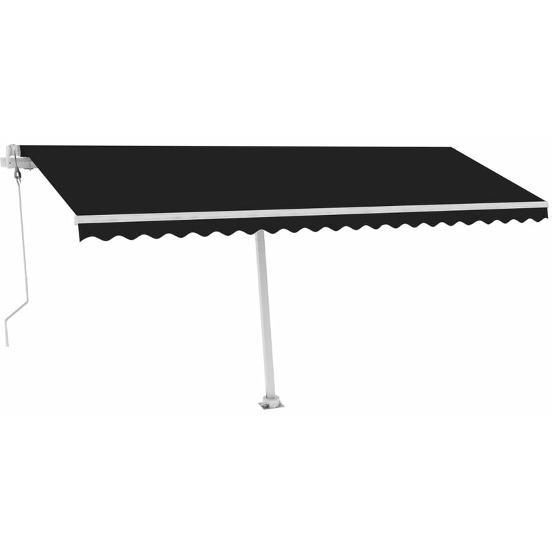 

vidaXL Toldo automático LED sensor de viento gris antracita 500x350 cm - Antracita