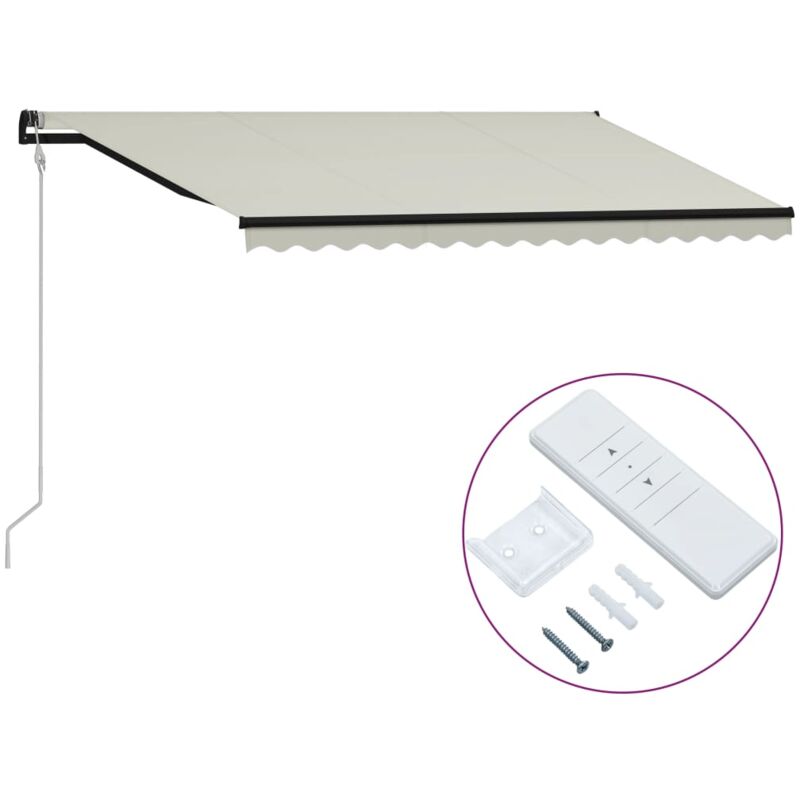 

Toldo automático retráctil color crema 400x300 cm - Crema - Vidaxl