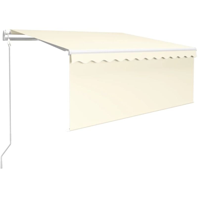 

vidaXL Toldo automático retráctil con persiana color crema 3x2,5m - Crema