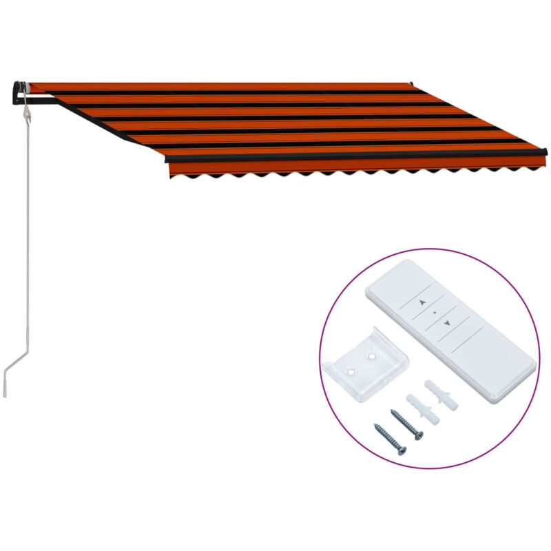 

Toldo automático retráctil naranja y marrón 400x300 cm - Naranja - Vidaxl