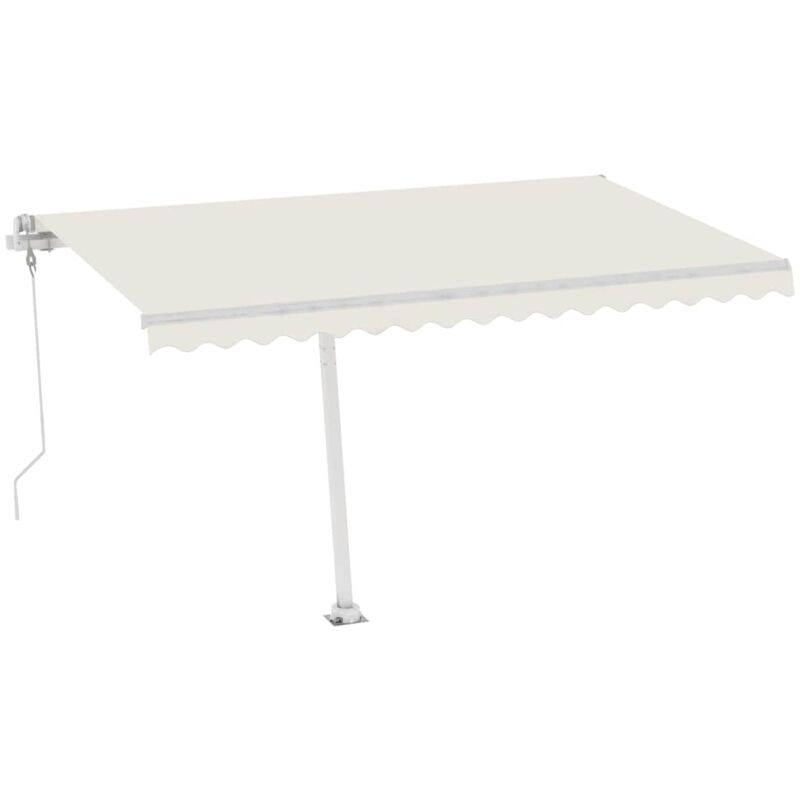 

Toldo automático con LED sensor de viento crema 400x300 cm - Crema - Vidaxl