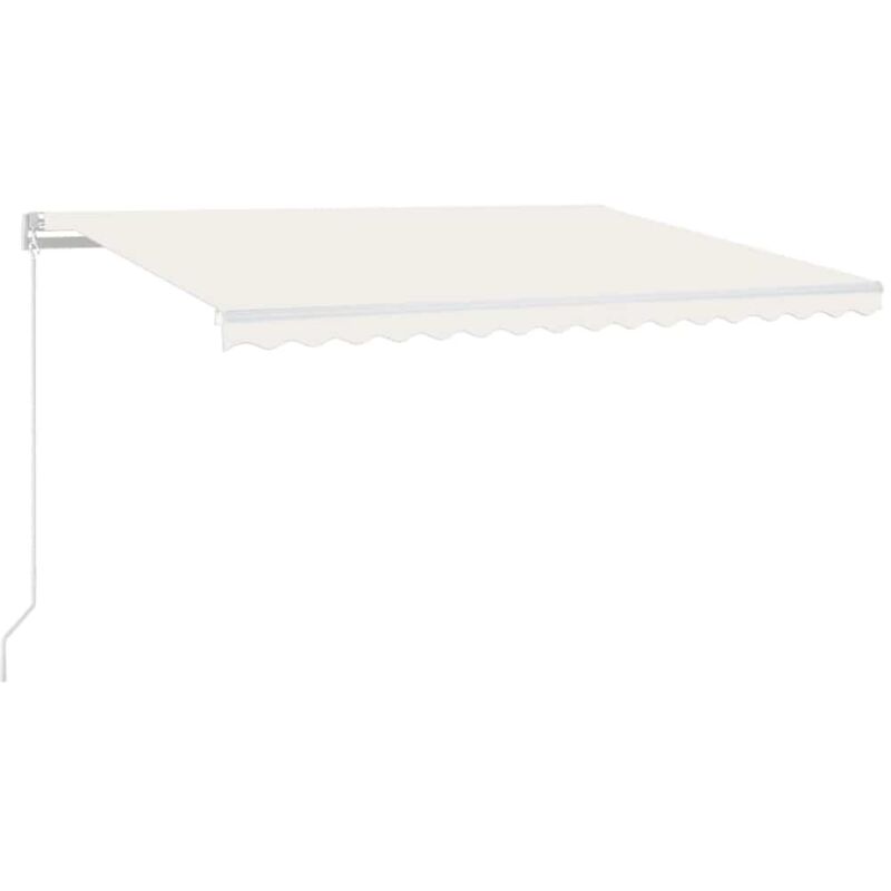 

Toldo automático con LED sensor de viento crema 450x300 cm - Crema - Vidaxl