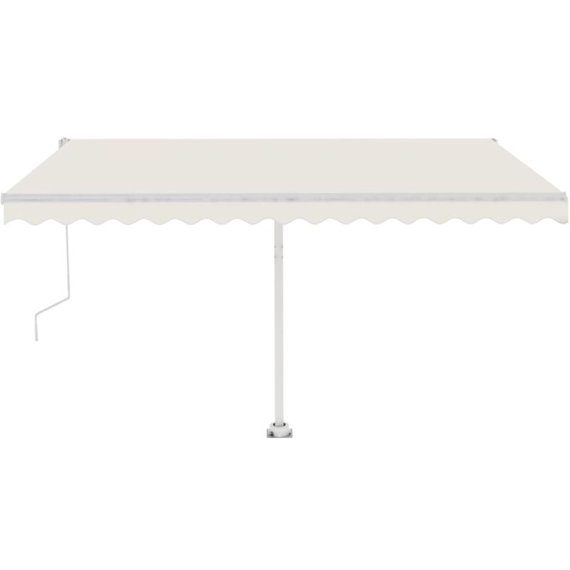 

Toldo automático con LED sensor de viento crema 450x350 cm - Crema - Vidaxl