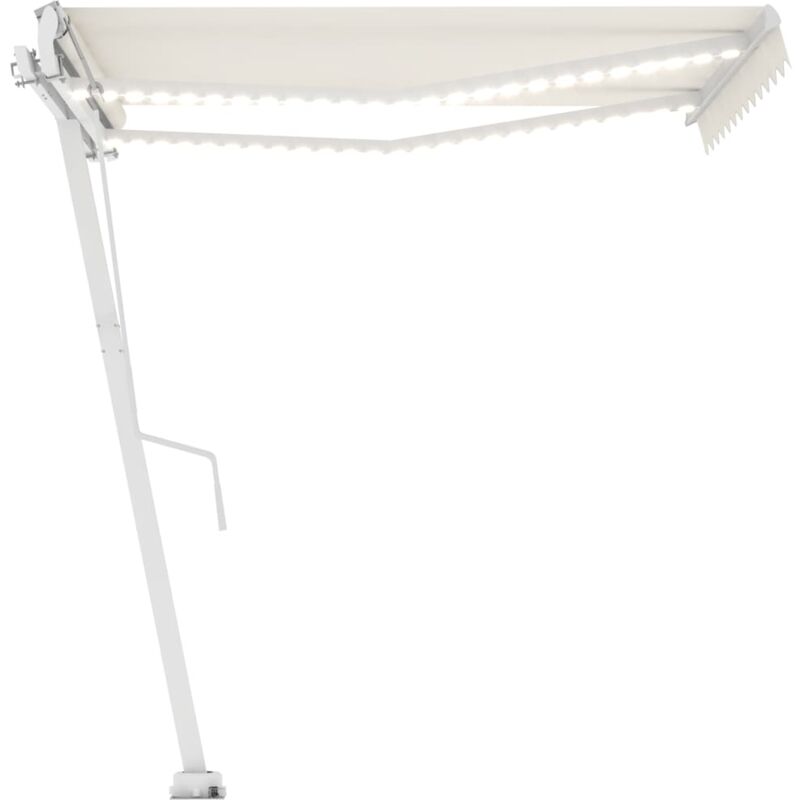 

Toldo automático con LED y sensor de viento crema 350x250 cm - Crema - Vidaxl
