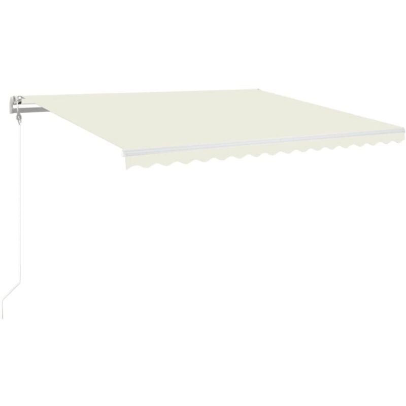 

Toldo automático con LED y sensor de viento crema 400x350 cm - Crema - Vidaxl