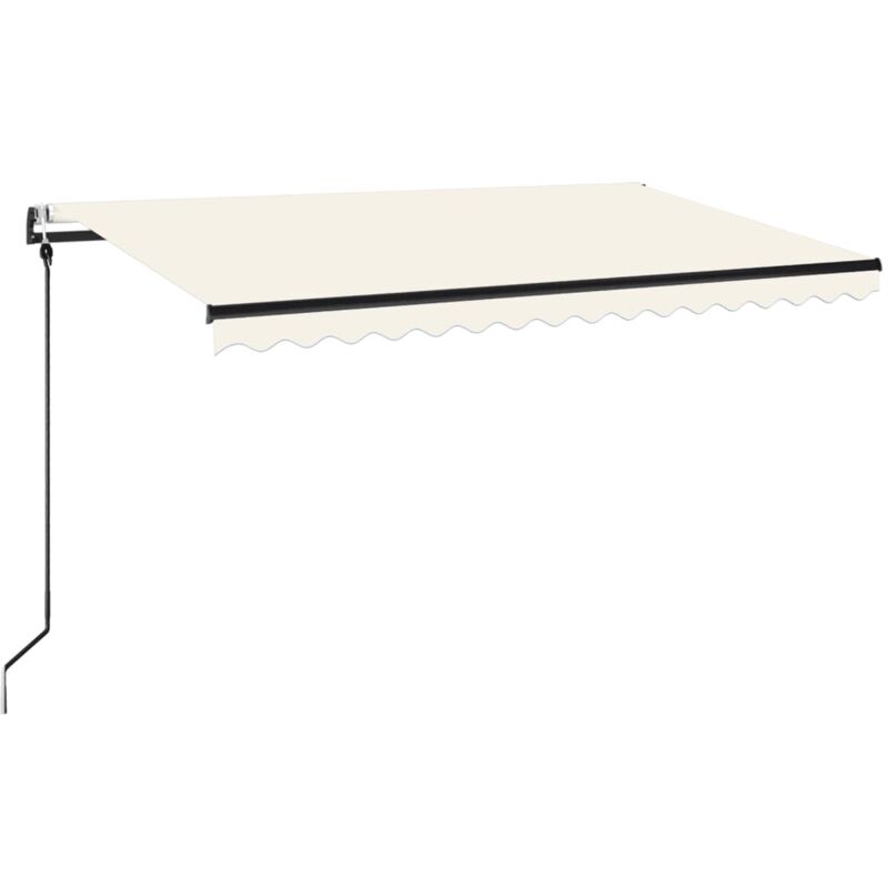 

Toldo automático con LED y sensor de viento crema 400x350 cm - Crema - Vidaxl