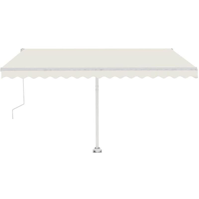 

Toldo automático con LED y sensor de viento crema 400x350 cm - Crema - Vidaxl