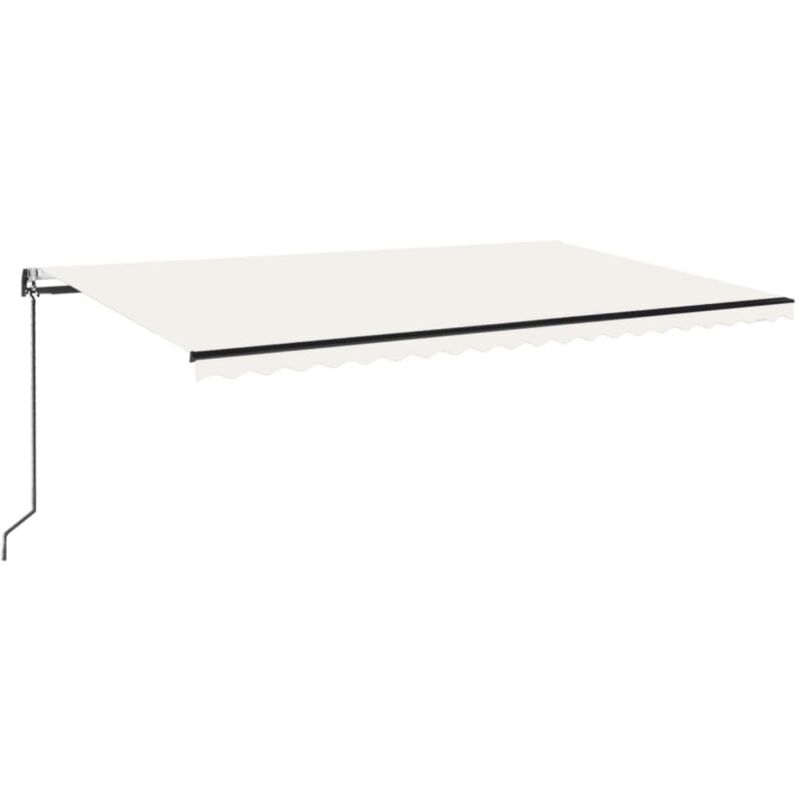 

Toldo automático con LED y sensor de viento crema 500x350 cm - Crema - Vidaxl