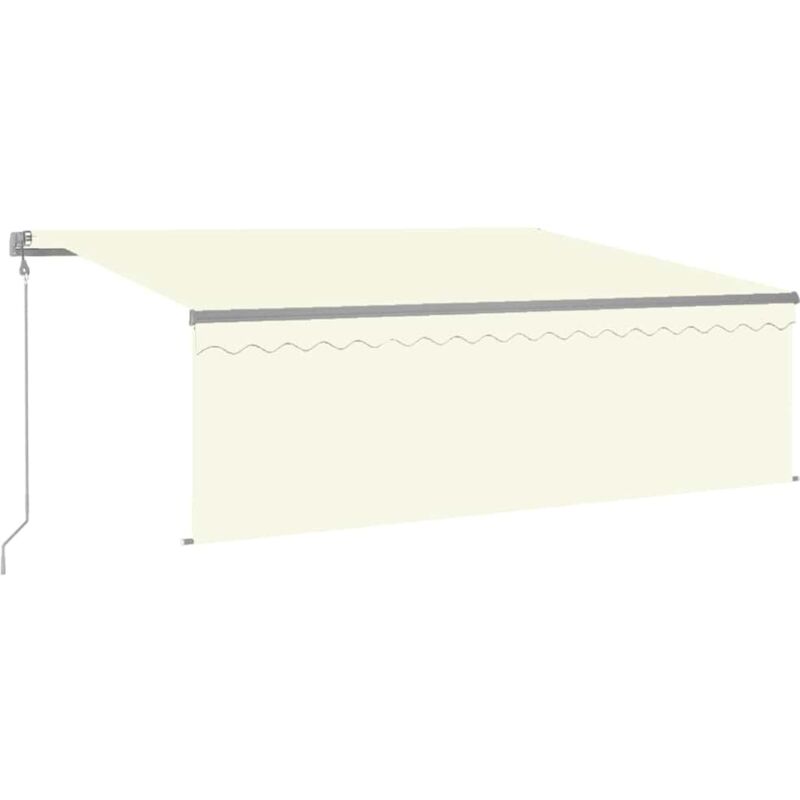 

vidaXL Toldo automático con persiana LED sensor de viento crema 4x3m - Crema