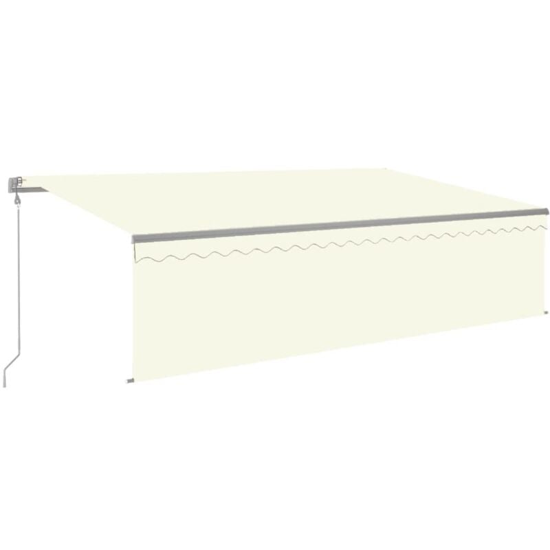 

Toldo automático con persiana LED y sensor de viento crema 5x3m - Crema - Vidaxl