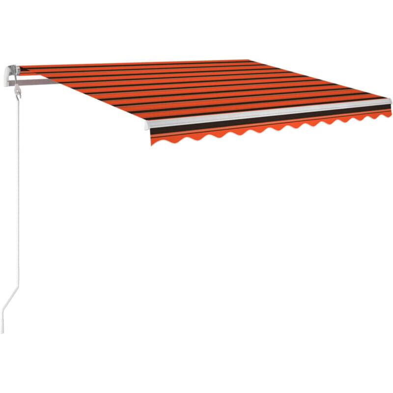 

Toldo automático LED sensor de viento naranja marrón 300x250 cm - Naranja - Vidaxl