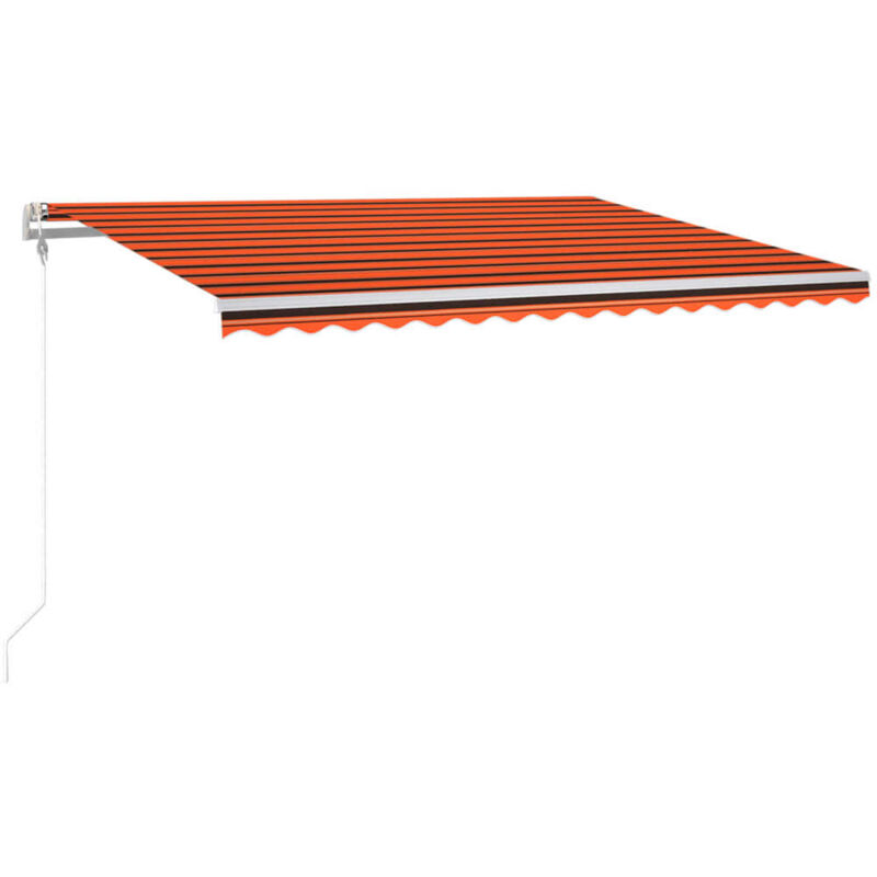 

Toldo automático LED sensor de viento naranja marrón 400x300 cm - Naranja - Vidaxl
