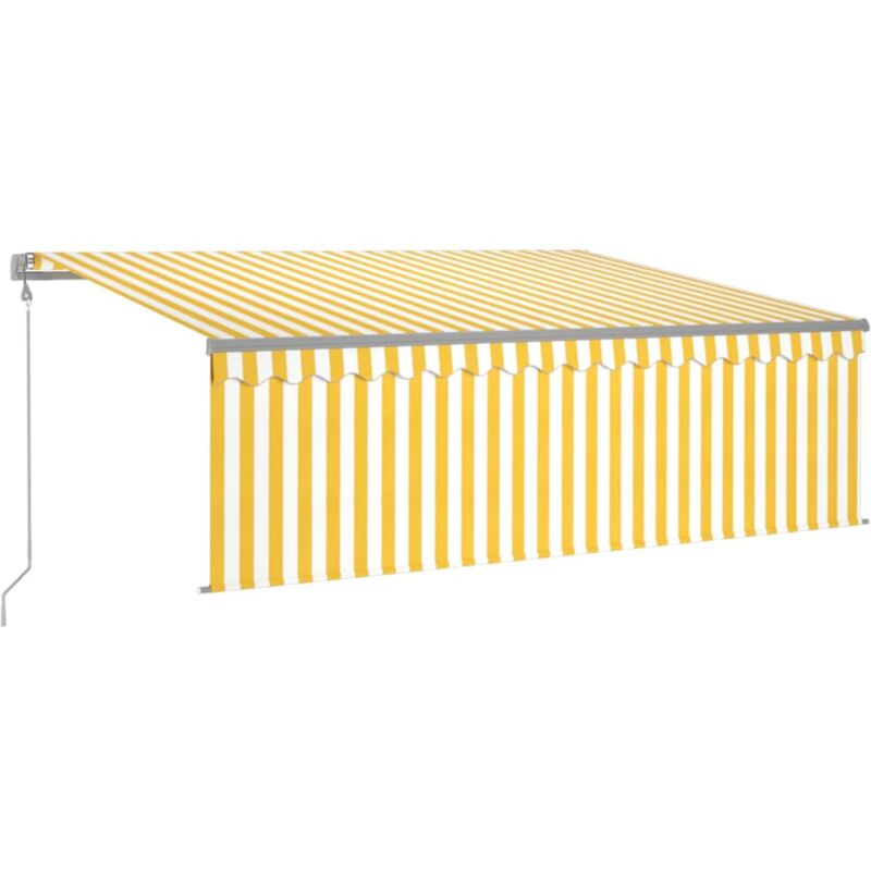 

vidaXL Toldo automático persiana LED sensor de viento 4,5x3m - Amarillo