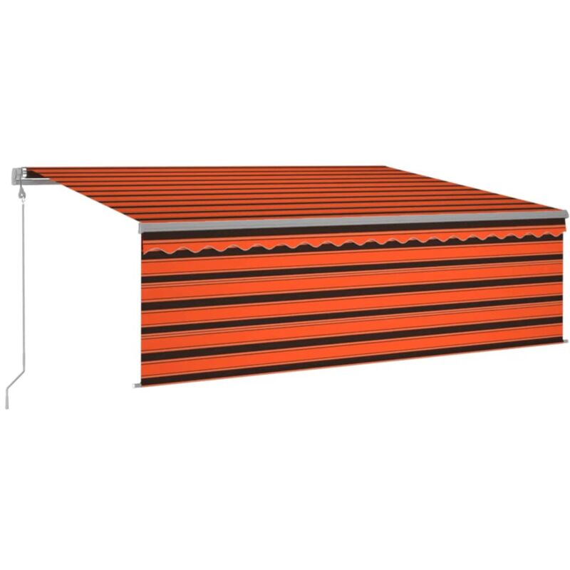 

Toldo automático persiana LED sensor viento naranja marrón 4x3m - Naranja - Vidaxl