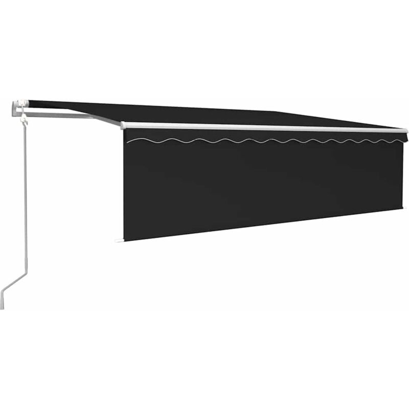 

Toldo automático retráctil con persiana 5x3 m antracita - Antracita - Vidaxl