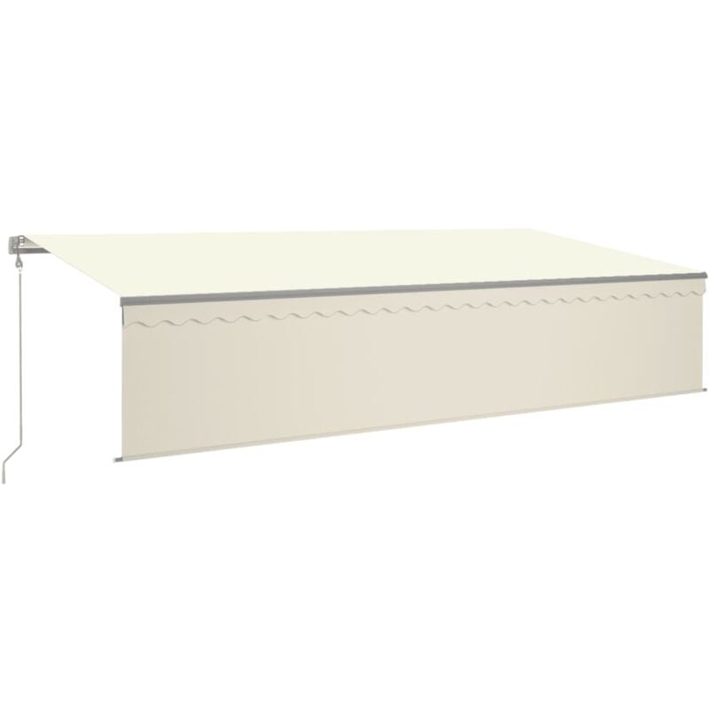 

vidaXL Toldo automático retráctil con persiana 6x3 m crema - Crema