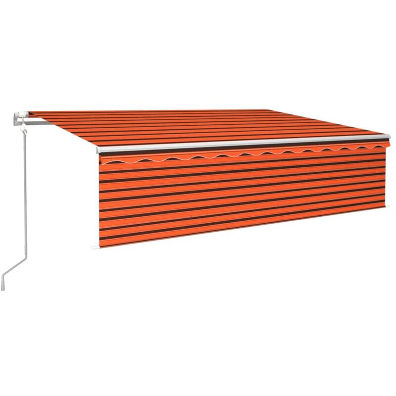 

Toldo automático retráctil con persiana 6x3 m naranja y marrón - Naranja - Vidaxl