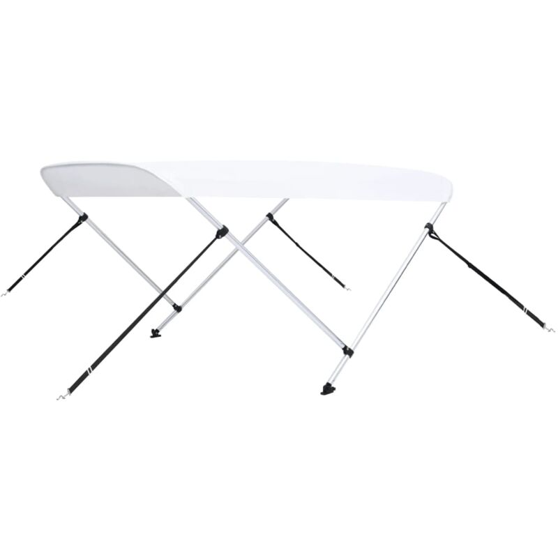 

vidaXL Toldo Bimini de 2 arcos blanco 180x150x110 cm