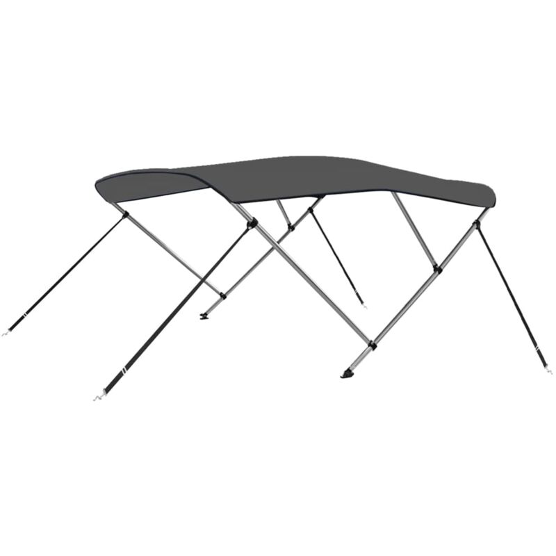 

vidaXL Toldo Bimini de 3 arcos gris antracita 183x196x137 cm