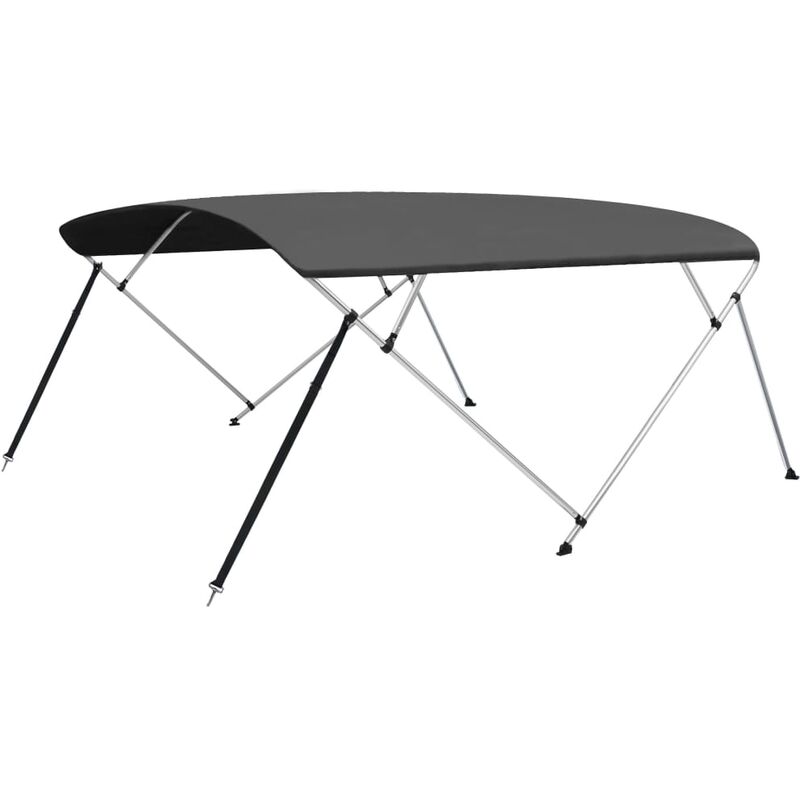 

vidaXL Toldo Bimini de 4 arcos gris antracita 243x(230-244)x137 cm