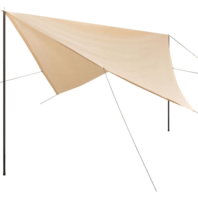 

Vidaxl - Toldo con Postes HDPE Cuadrado 5x5 m Crema - Crema