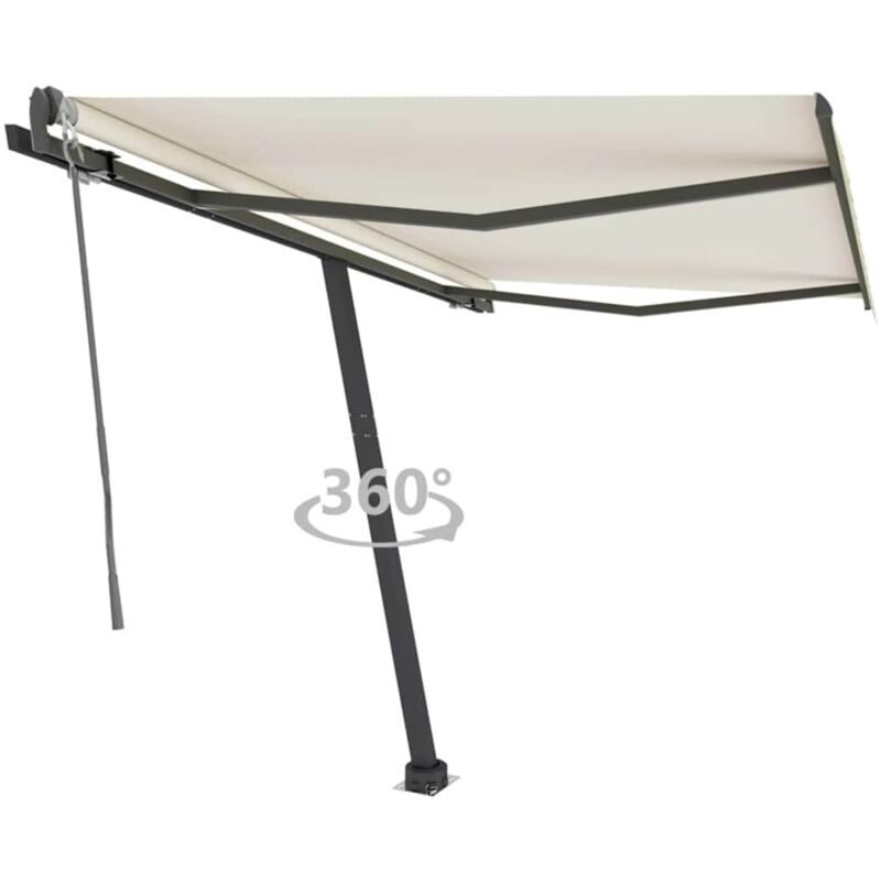 

Toldo de pie automático crema 300x250 cm - Crema - Vidaxl