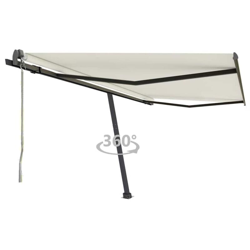 

Toldo de pie automático crema 400x300 cm - Crema - Vidaxl