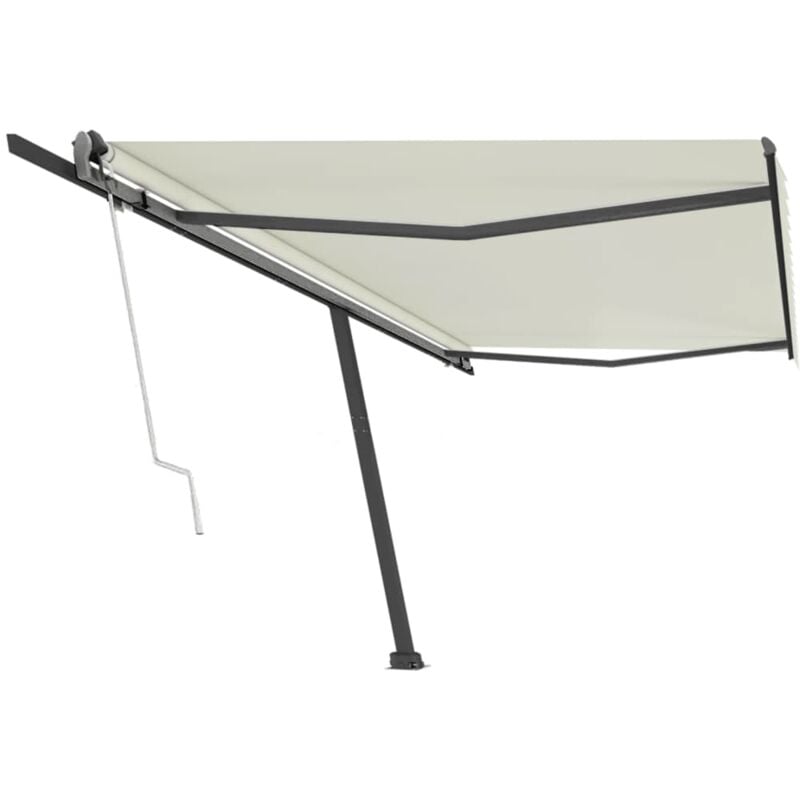 

Toldo de pie automático crema 500x300 cm - Crema - Vidaxl