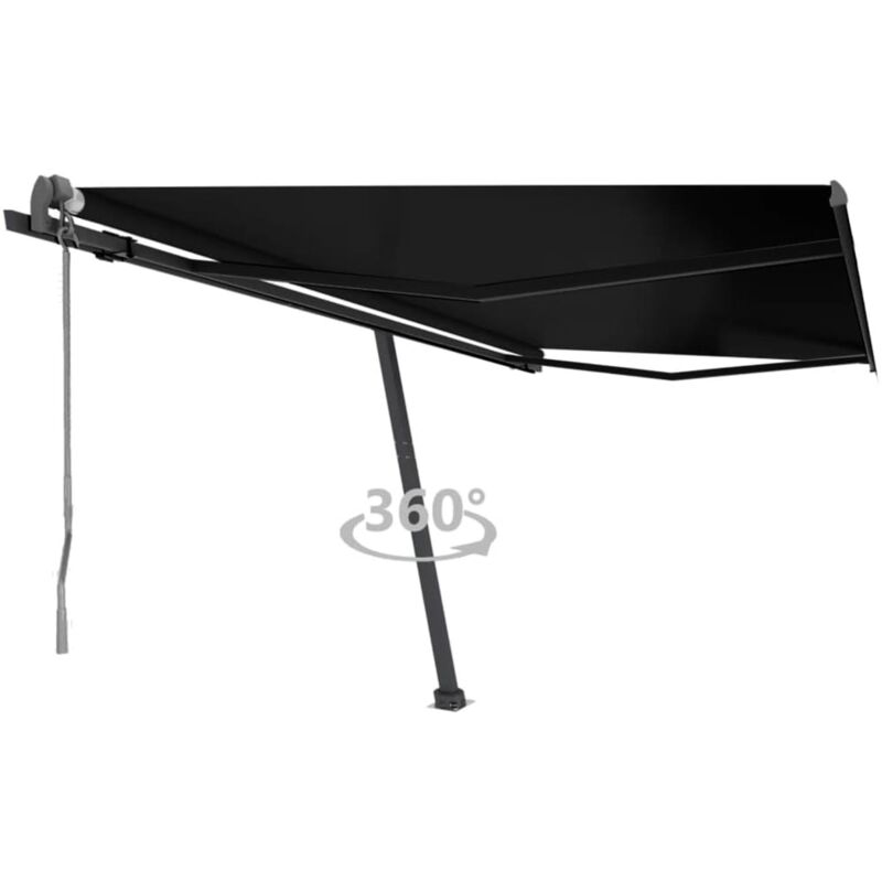 

Toldo de pie automático gris antracita 400x300 cm - Antracita - Vidaxl