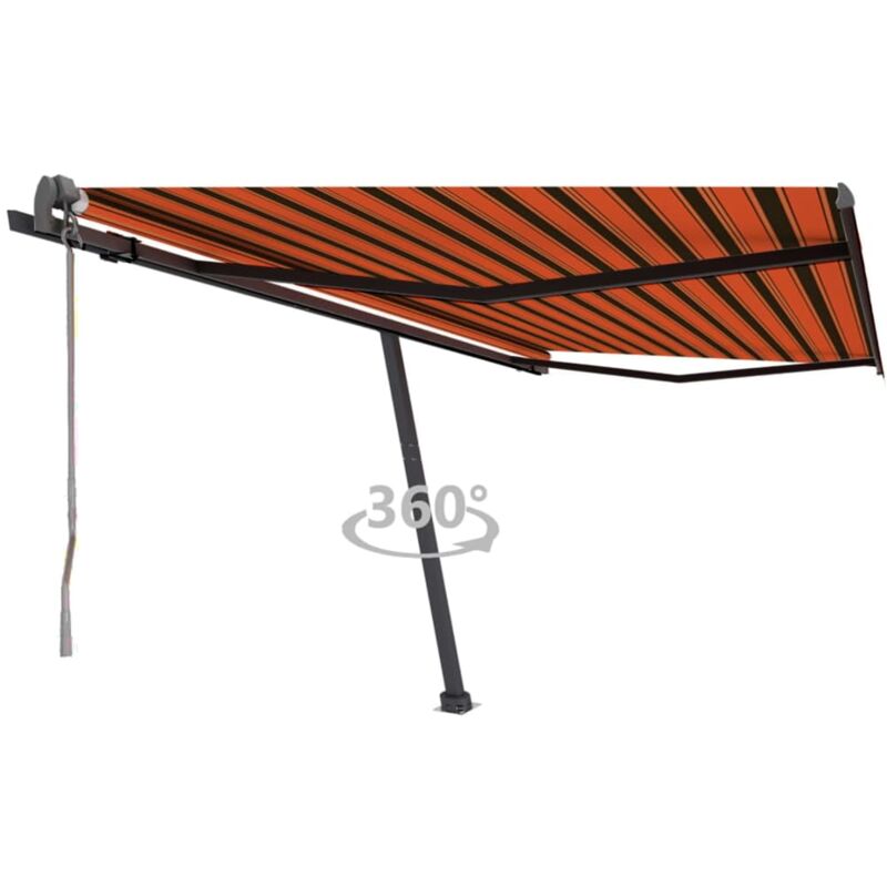 

Toldo de pie automático naranja y marrón 400x300 cm - Naranja - Vidaxl