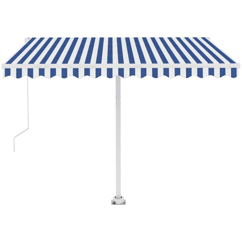 

Toldo de pie automático azul y blanco 350x250 cm - Azul - Vidaxl